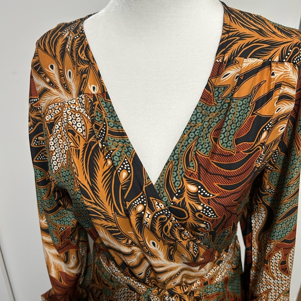 Natalie Martin Elegant Multicolor Wrap Dress - Picture 6 of 9